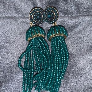 Green Tassel earrings